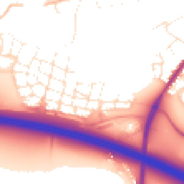 Daytime road noise heatmap for SN1 7AZ