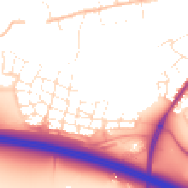Daytime road noise heatmap for SN1 7BF