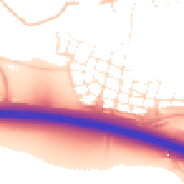 Daytime road noise heatmap for SN1 7BJ