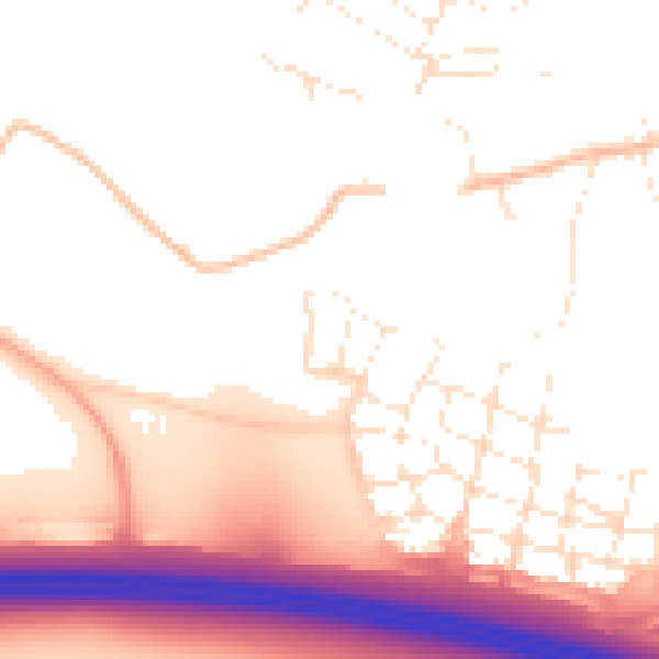 Daytime road noise heatmap for SN1 7BW