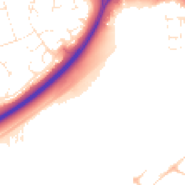 Daytime road noise heatmap for SN1 7EW