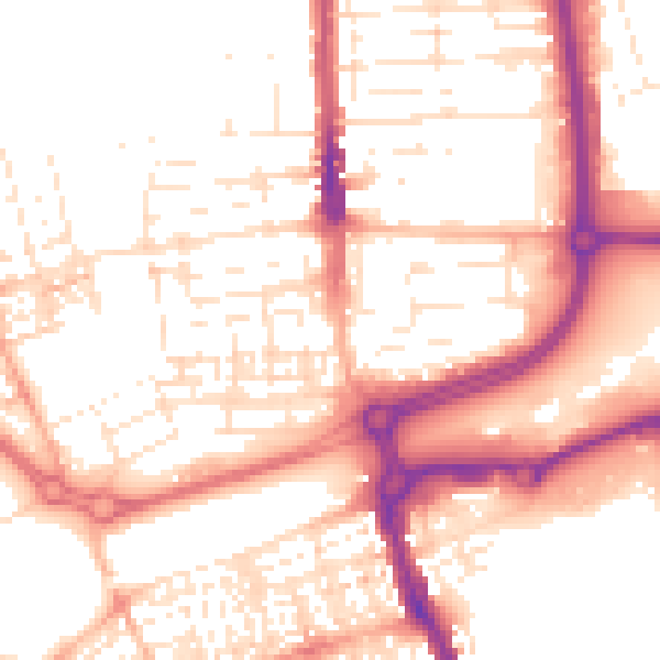 Daytime road noise heatmap for SN2 1AA