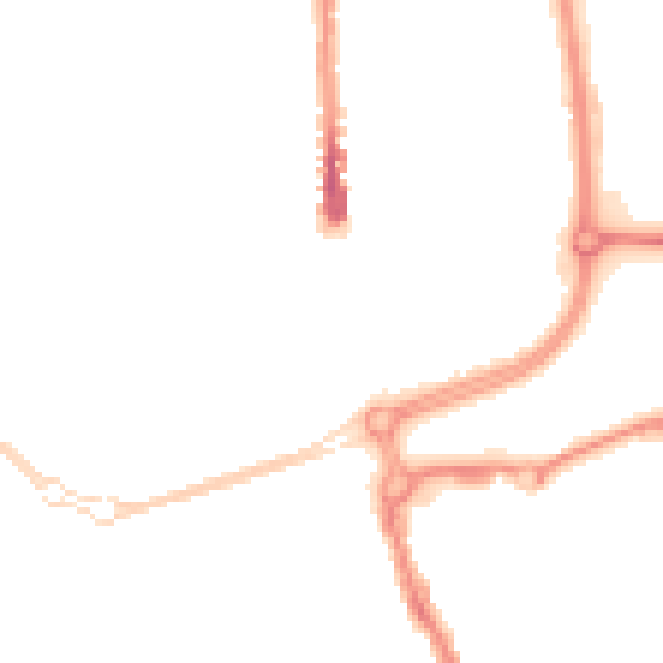 Night-time road noise heatmap for SN2 1AA