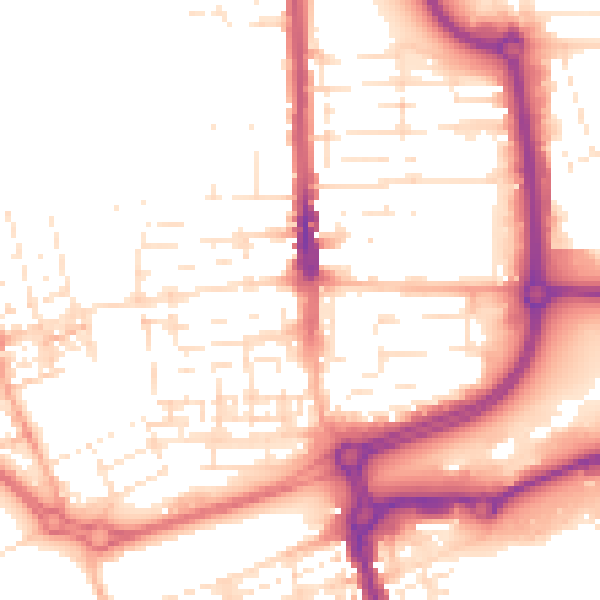 Daytime road noise heatmap for SN2 1AB