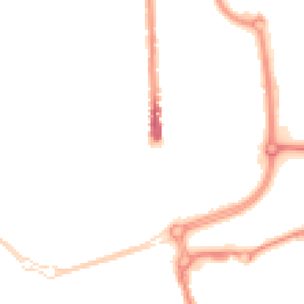 Night-time road noise heatmap for SN2 1AB