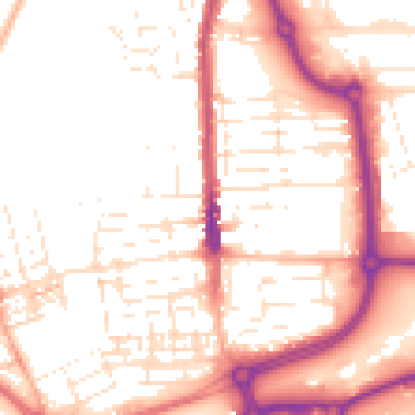 Daytime road noise heatmap for SN2 1AD