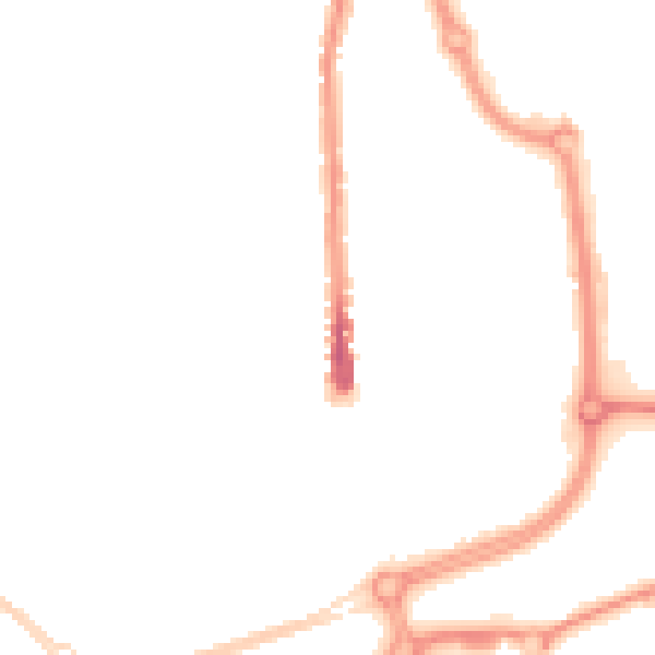 Night-time road noise heatmap for SN2 1AF