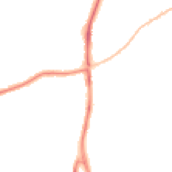 Night-time road noise heatmap for SN2 1AJ