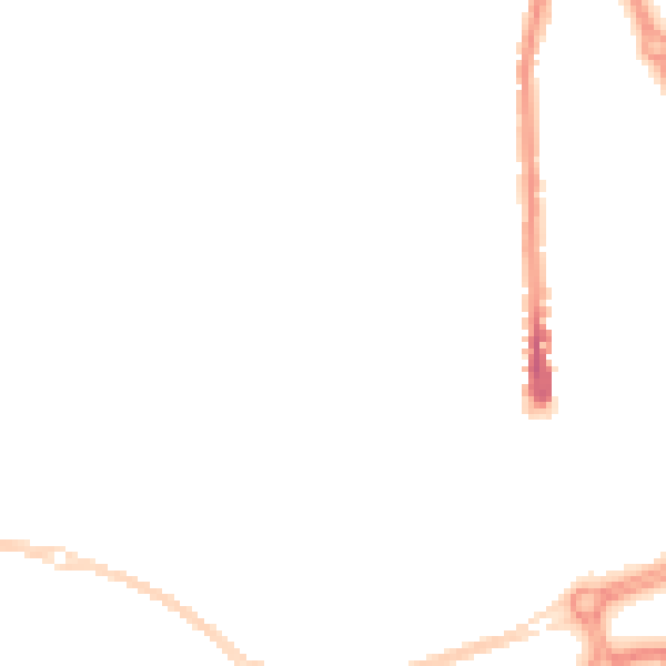 Night-time road noise heatmap for SN2 1AU