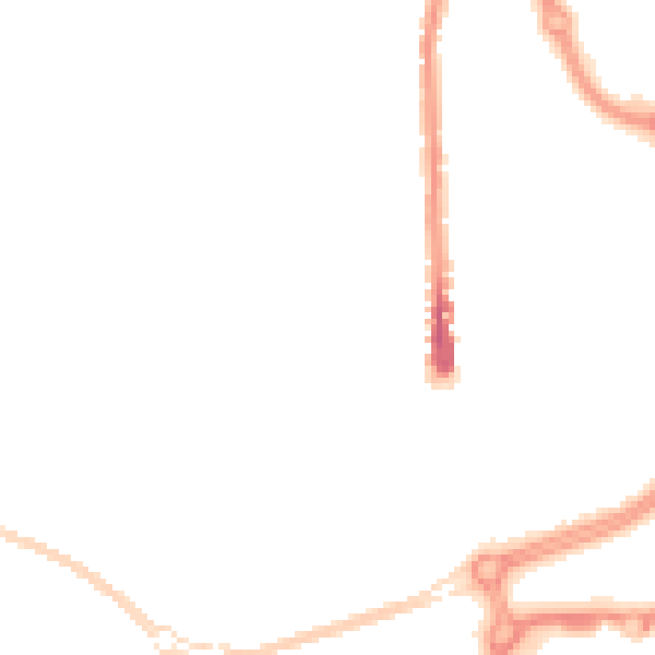 Night-time road noise heatmap for SN2 1AX