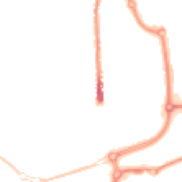 Night-time road noise heatmap for SN2 1AY