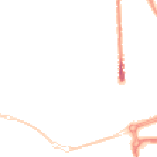 Night-time road noise heatmap for SN2 1AZ