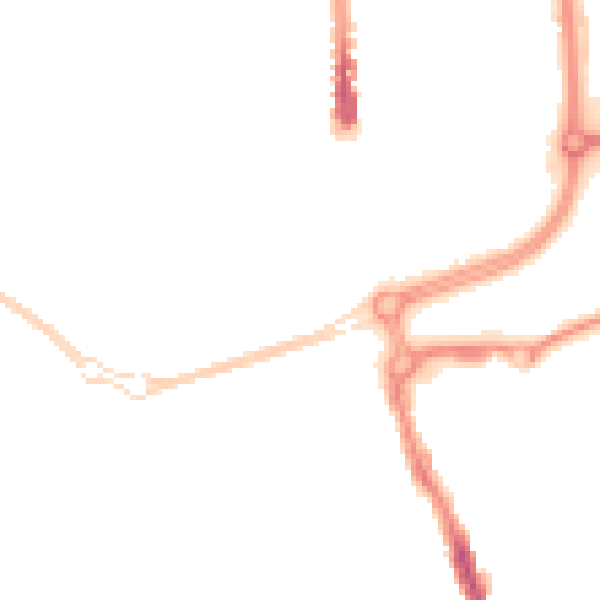 Night-time road noise heatmap for SN2 1BE