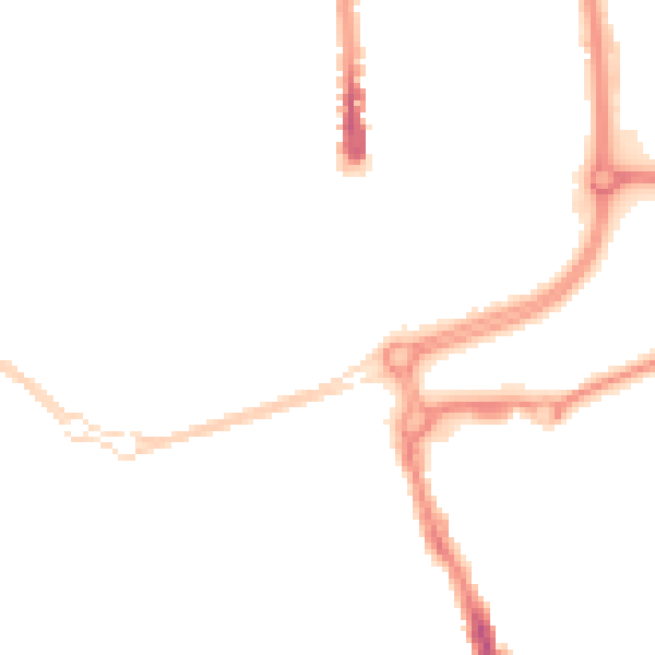 Night-time road noise heatmap for SN2 1BG