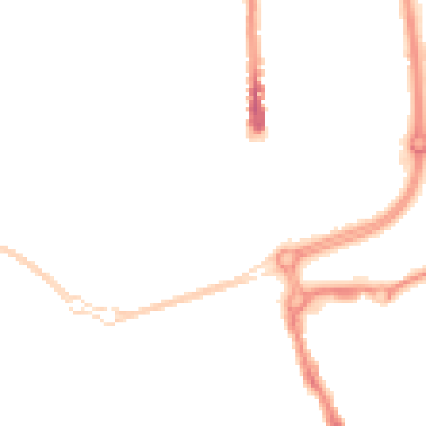 Night-time road noise heatmap for SN2 1BH
