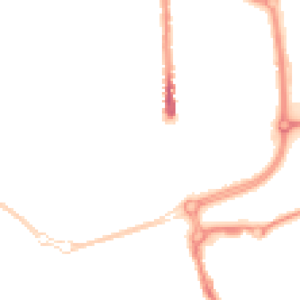 Night-time road noise heatmap for SN2 1BN