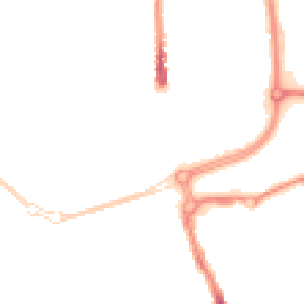 Night-time road noise heatmap for SN2 1BQ