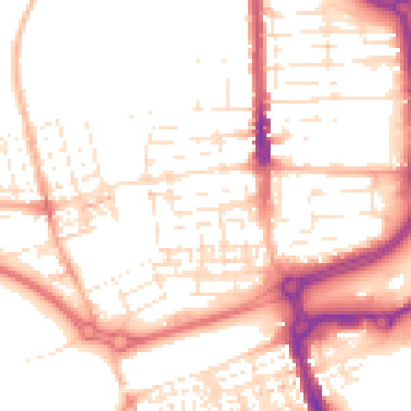 Daytime road noise heatmap for SN2 1BW