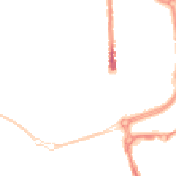 Night-time road noise heatmap for SN2 1BW