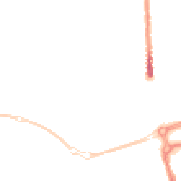 Night-time road noise heatmap for SN2 1BX