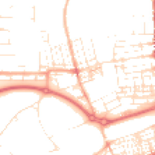 Daytime road noise heatmap for SN2 1BZ