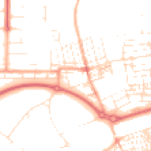 Daytime road noise heatmap for SN2 1DA