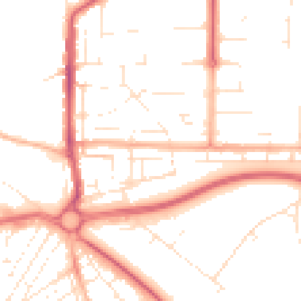 Daytime road noise heatmap for SN2 1DG