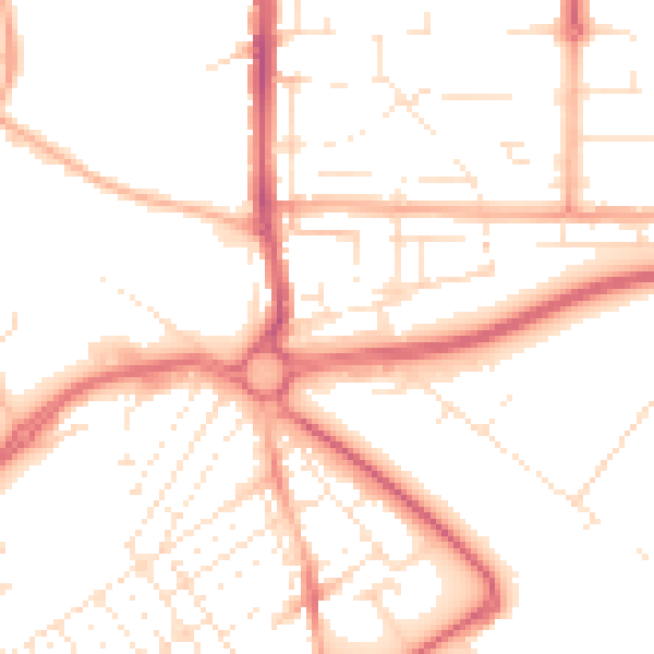 Daytime road noise heatmap for SN2 1DL