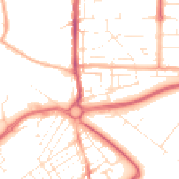 Daytime road noise heatmap for SN2 1DN