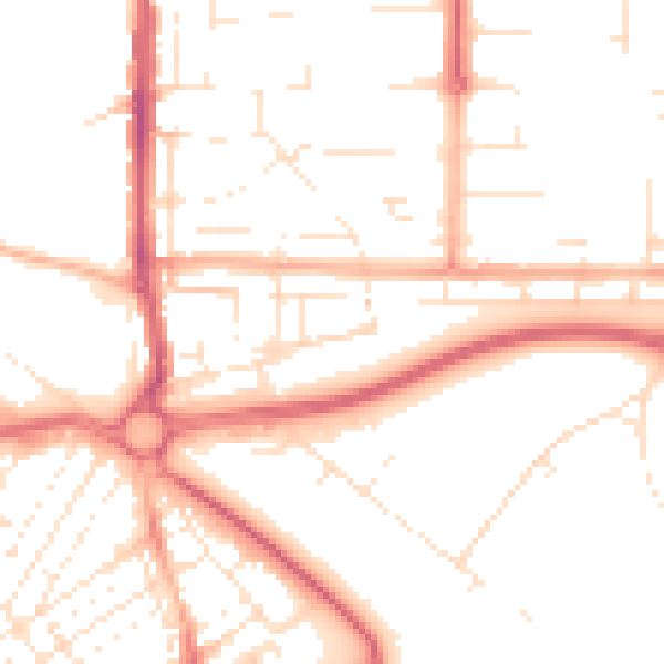 Daytime road noise heatmap for SN2 1DR