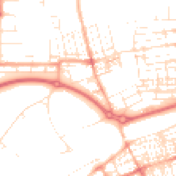 Daytime road noise heatmap for SN2 1FD