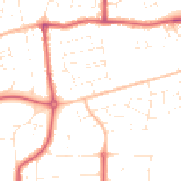 Daytime road noise heatmap for SN2 1JL
