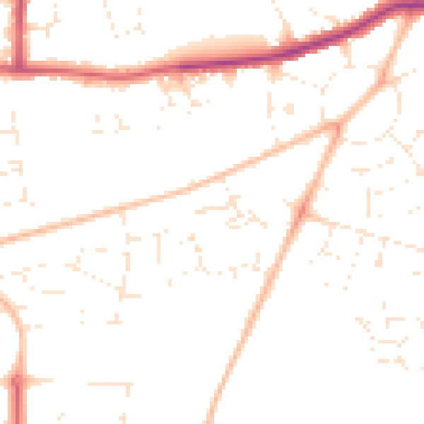 Daytime road noise heatmap for SN2 1JS