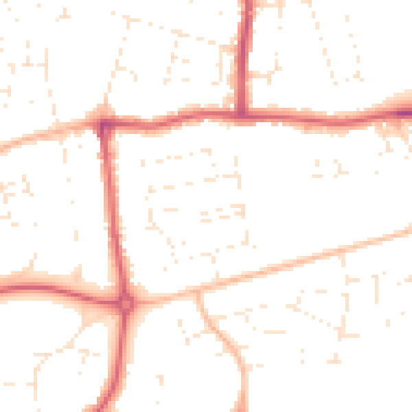 Daytime road noise heatmap for SN2 1JW