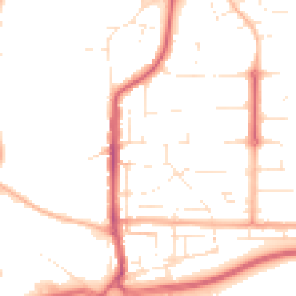 Daytime road noise heatmap for SN2 1ND