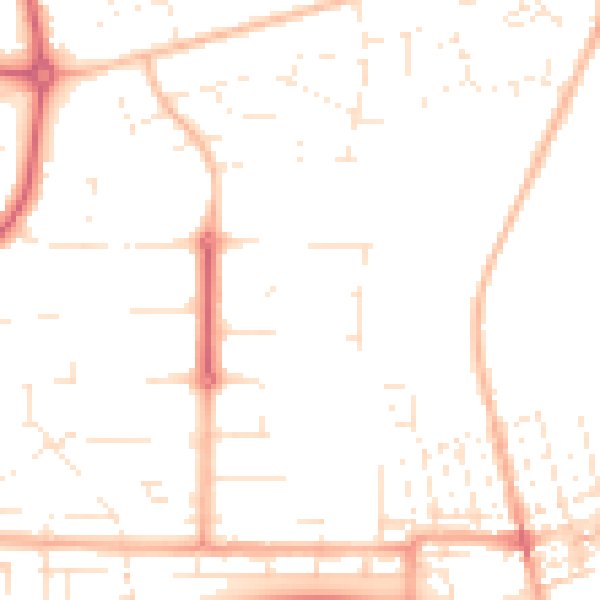 Daytime road noise heatmap for SN2 1PQ