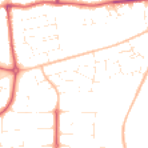 Daytime road noise heatmap for SN2 1PR
