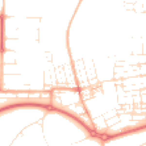 Daytime road noise heatmap for SN2 1QD