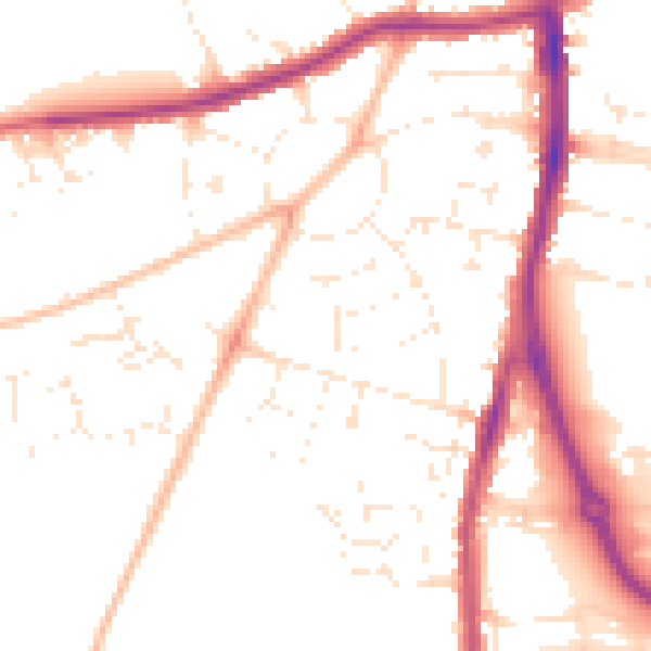 Daytime road noise heatmap for SN2 1SD