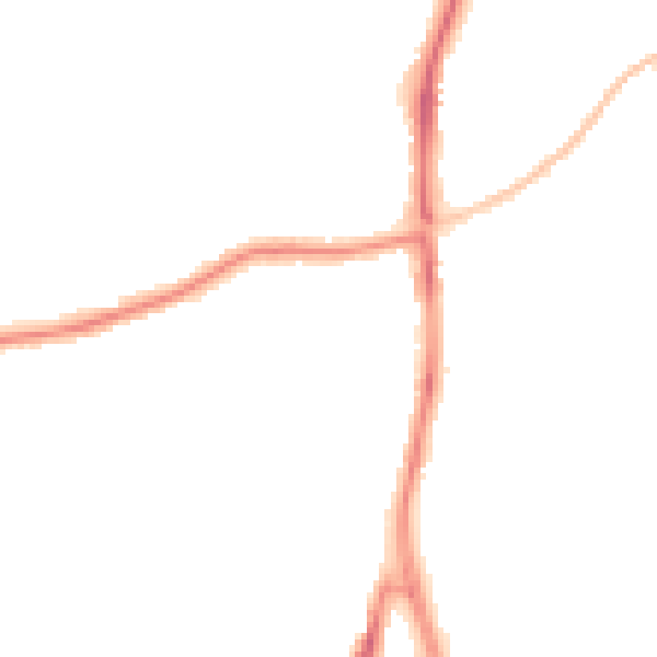 Night-time road noise heatmap for SN2 1SN