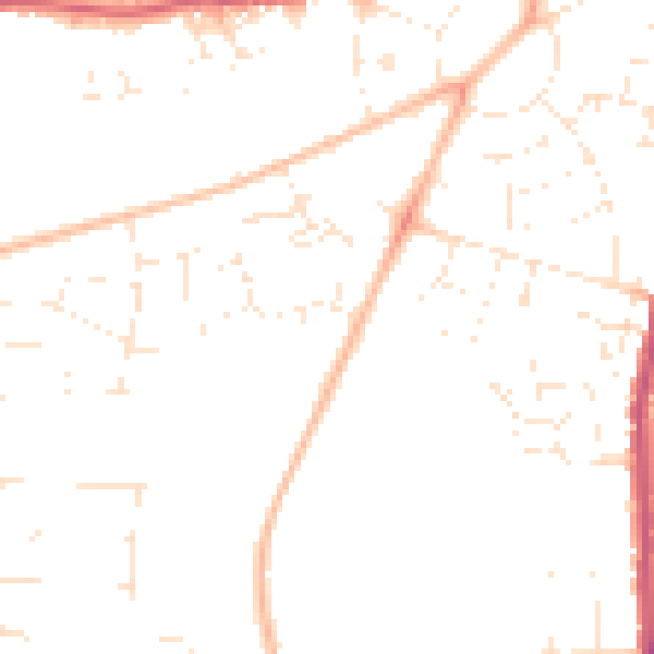 Daytime road noise heatmap for SN2 1TQ