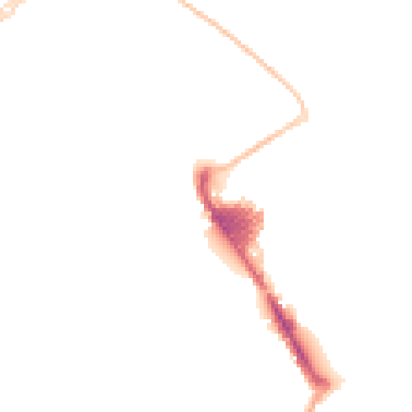 Night-time road noise heatmap for SN2 2AA