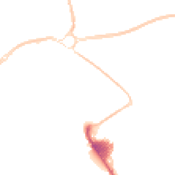 Night-time road noise heatmap for SN2 2AH