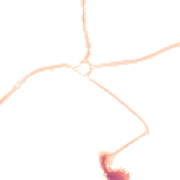 Night-time road noise heatmap for SN2 2AN