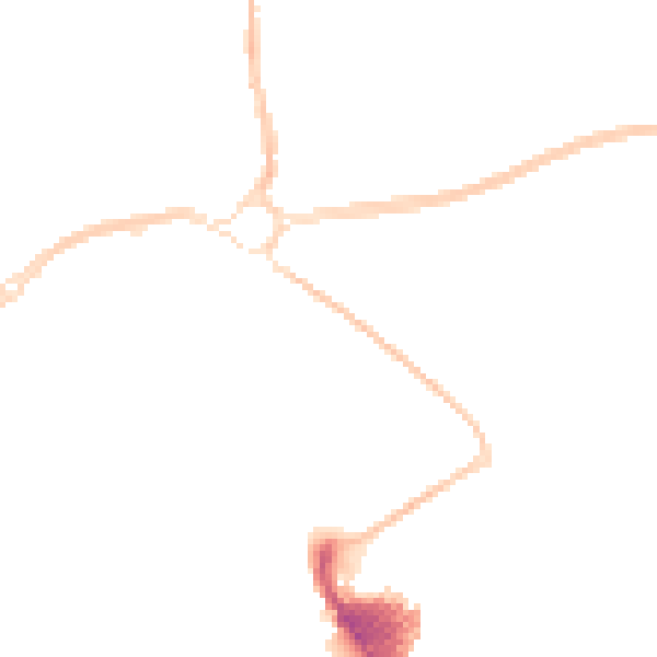 Night-time road noise heatmap for SN2 2AP