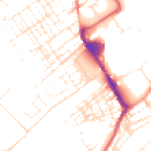 Daytime road noise heatmap for SN2 2DB