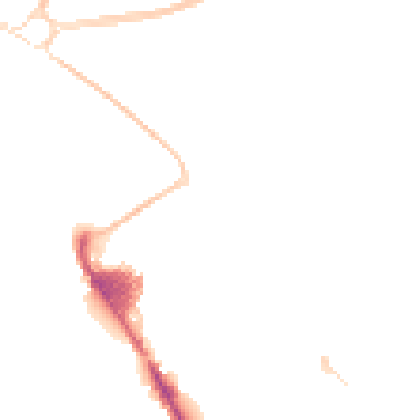 Night-time road noise heatmap for SN2 2FA