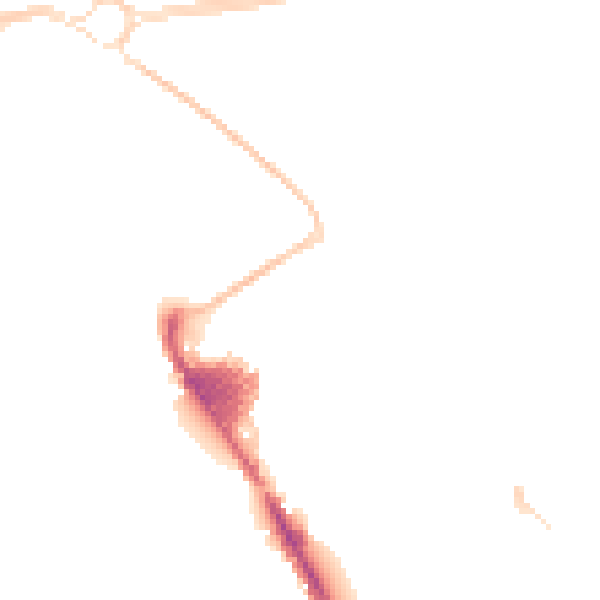 Night-time road noise heatmap for SN2 2FS