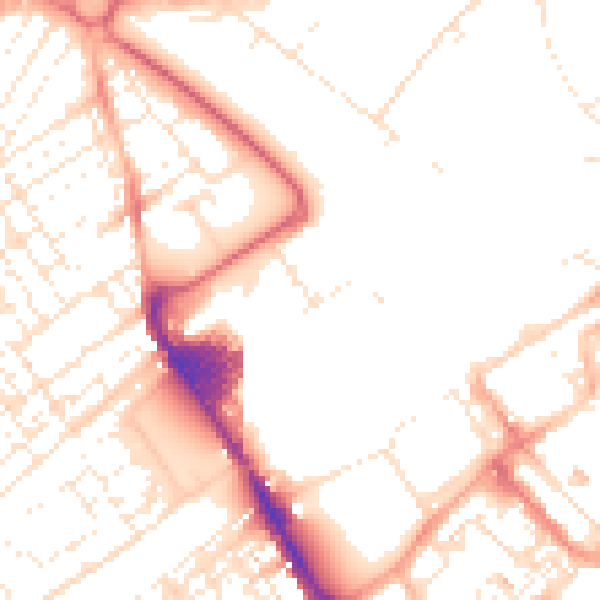 Daytime road noise heatmap for SN2 2FT