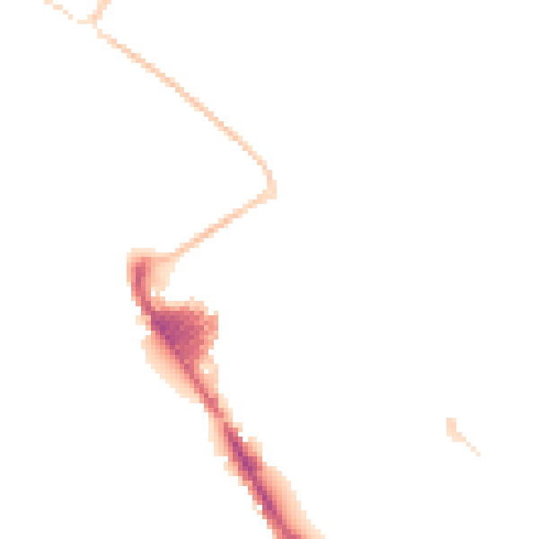 Night-time road noise heatmap for SN2 2FT